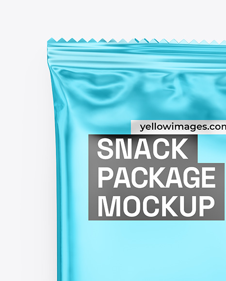 Matte Metallic Snack Package Mockup