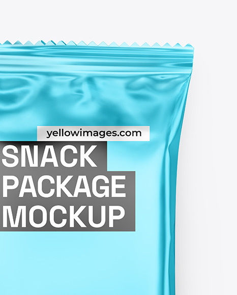 Matte Metallic Snack Package Mockup