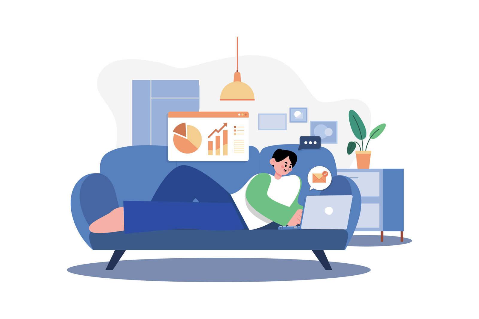 M573_Work From Home Illustration Pack M573_Work From Home Illustration Pack