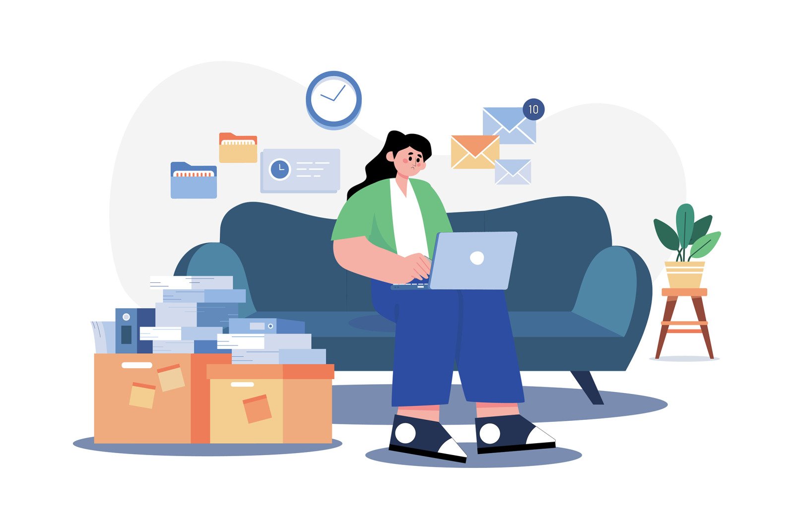 M573_Work From Home Illustration Pack M573_Work From Home Illustration Pack