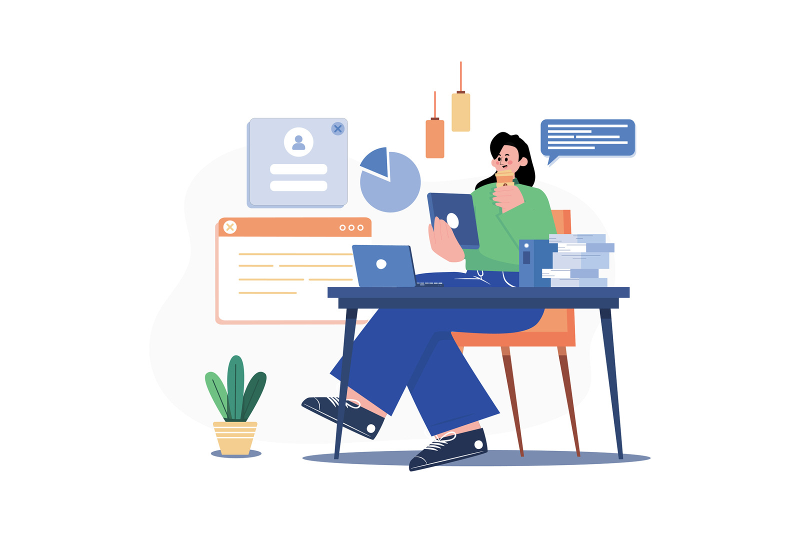 M573_Work From Home Illustration Pack M573_Work From Home Illustration Pack