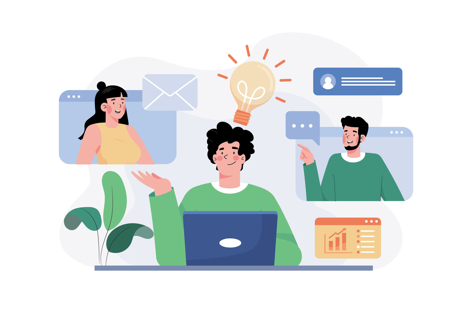 M574_Remote Working Illustration Pack M574_Remote Working Illustration Pack