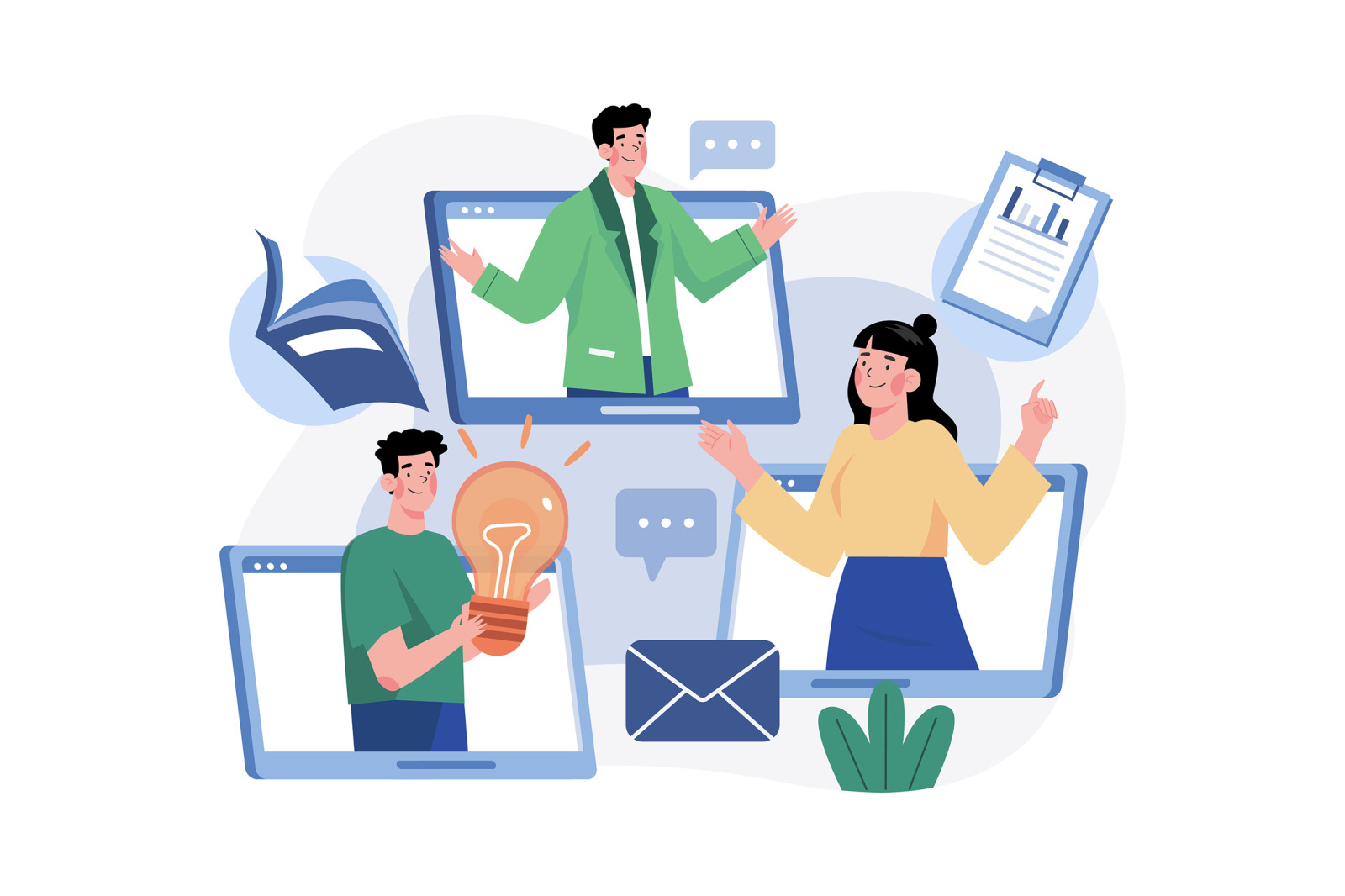 M576_Video Conference Illustration Pack M576_Video Conference Illustration Pack