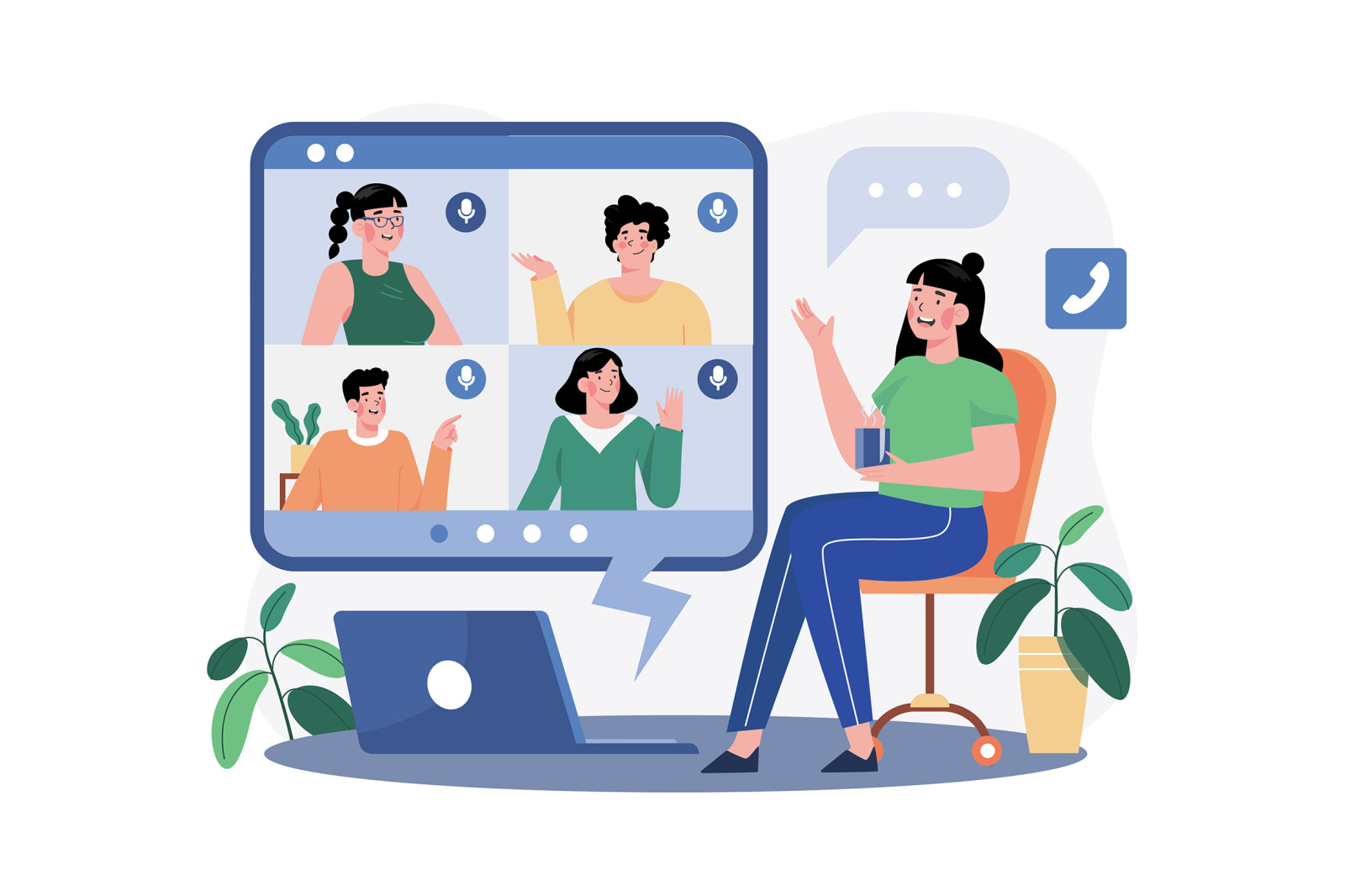 M576_Video Conference Illustration Pack M576_Video Conference Illustration Pack