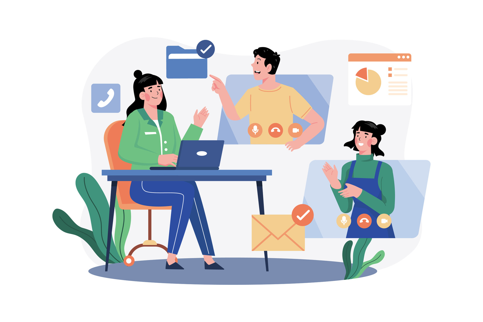 M576_Video Conference Illustration Pack M576_Video Conference Illustration Pack