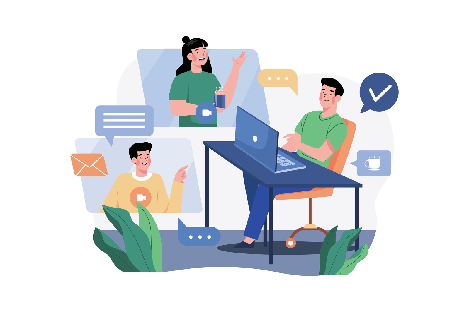 M576_Video Conference Illustration Pack M576_Video Conference Illustration Pack