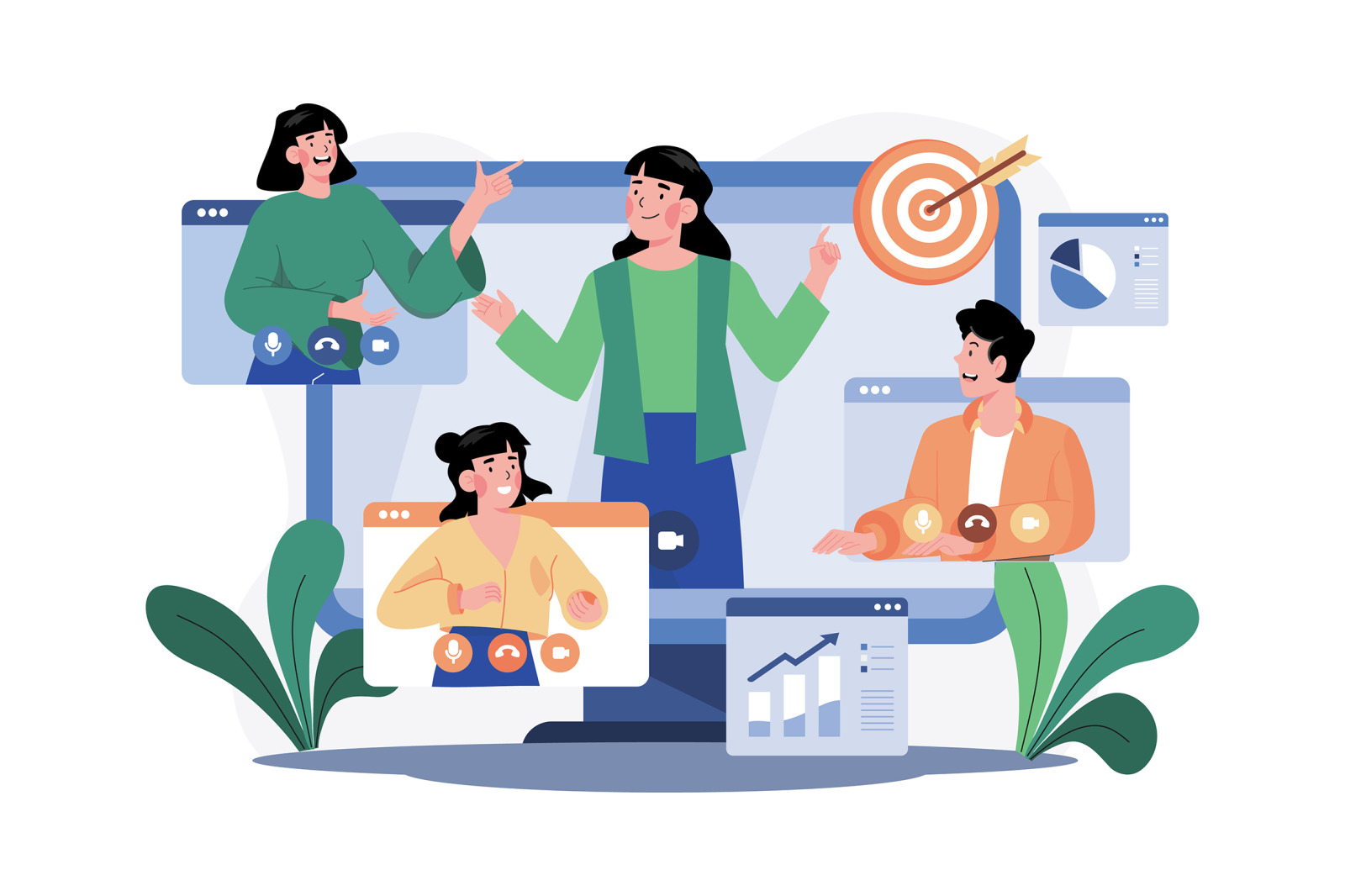 M576_Video Conference Illustration Pack M576_Video Conference Illustration Pack