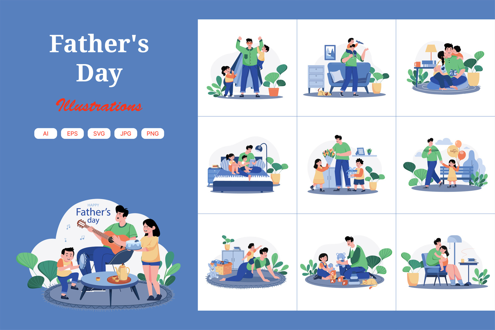 M578_Father&#039;s Day Illustration Pack