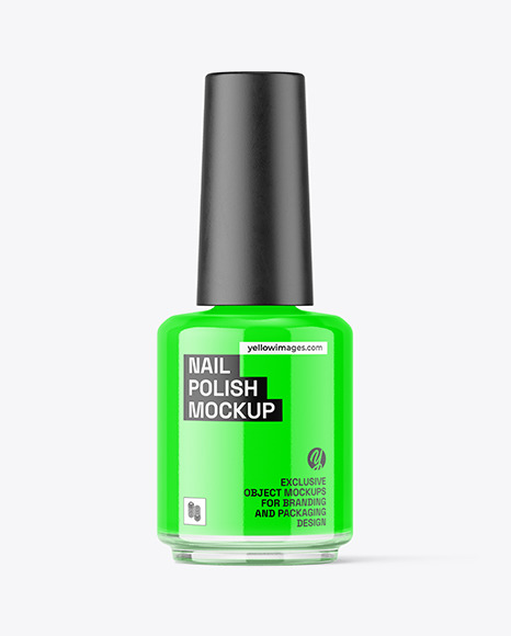 Clear Nail Polish Bottle Mockup - Polished