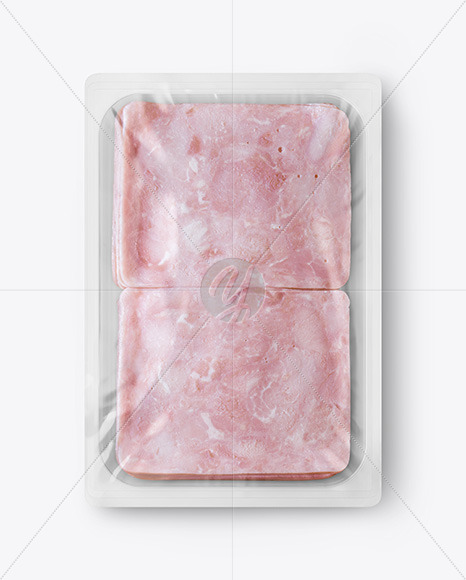 Tray With Sliced Ham Mockup