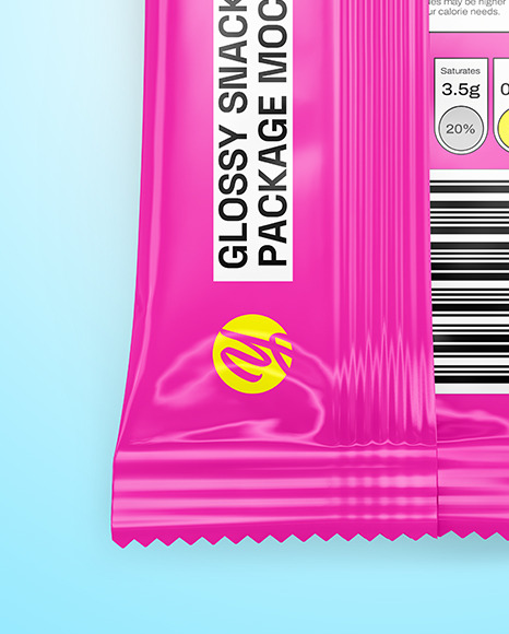 Glossy Snack Package Mockup