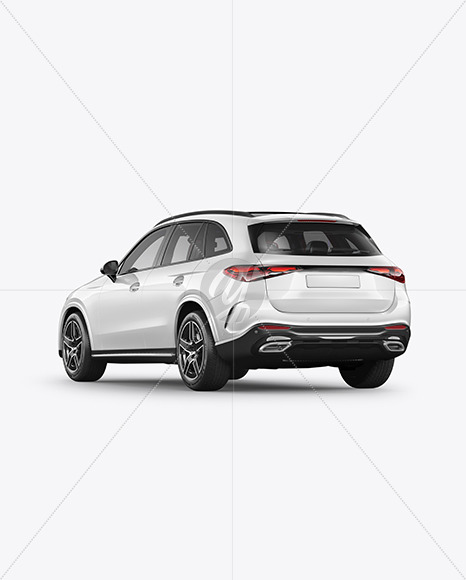 Crossover SUV Mockup - Back Half Side View