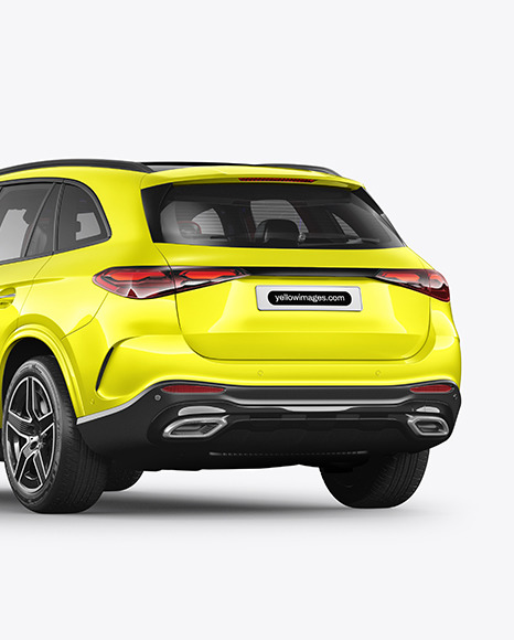 Crossover SUV Mockup - Back Half Side View