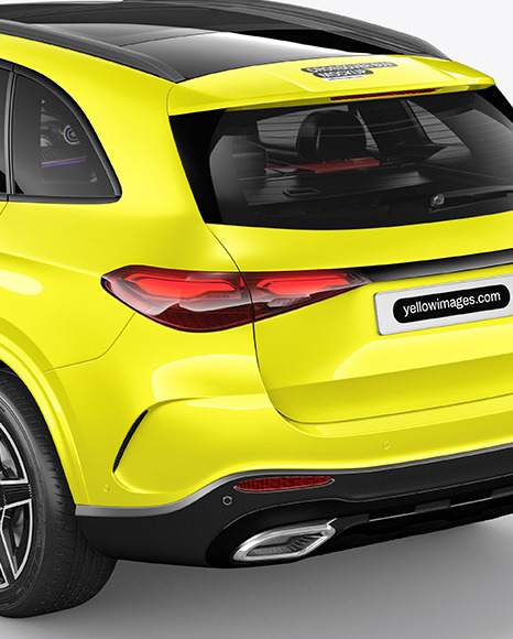 Crossover SUV Mockup - Back Half Side View