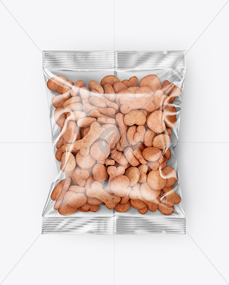 Plastic Bag with Pet Food Mockup