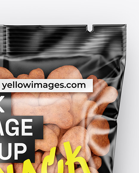 Plastic Bag with Pet Food Mockup