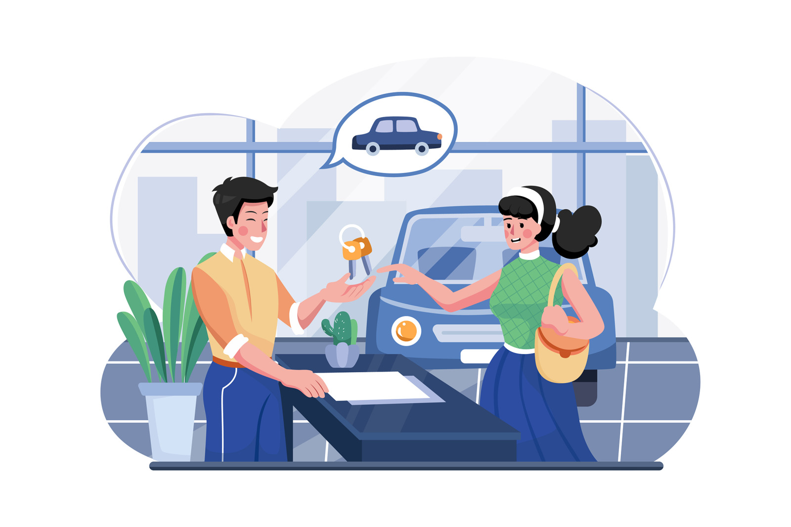 M559_Car Dealership Illustration Pack M559_Car Dealership Illustration Pack