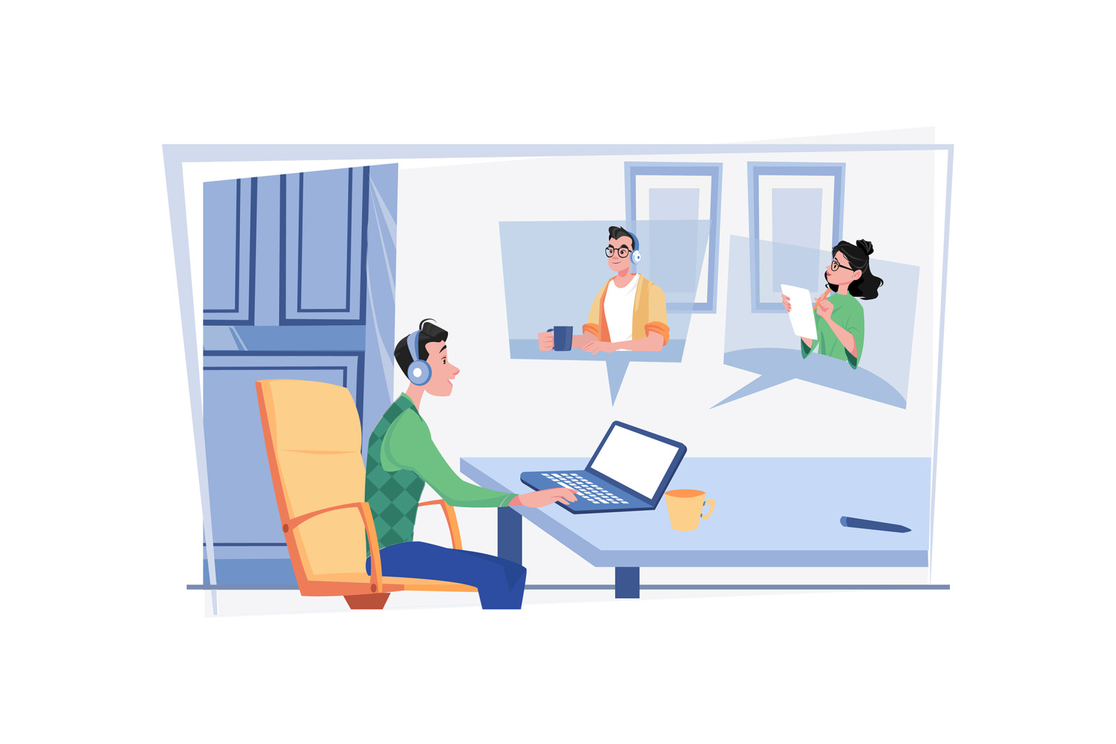 M560_Remote Work Illustration Pack