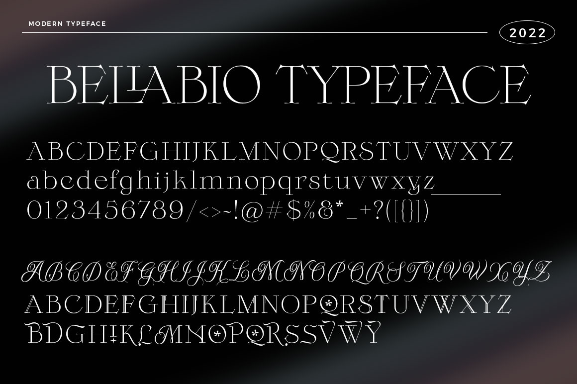 Bellabio Typeface