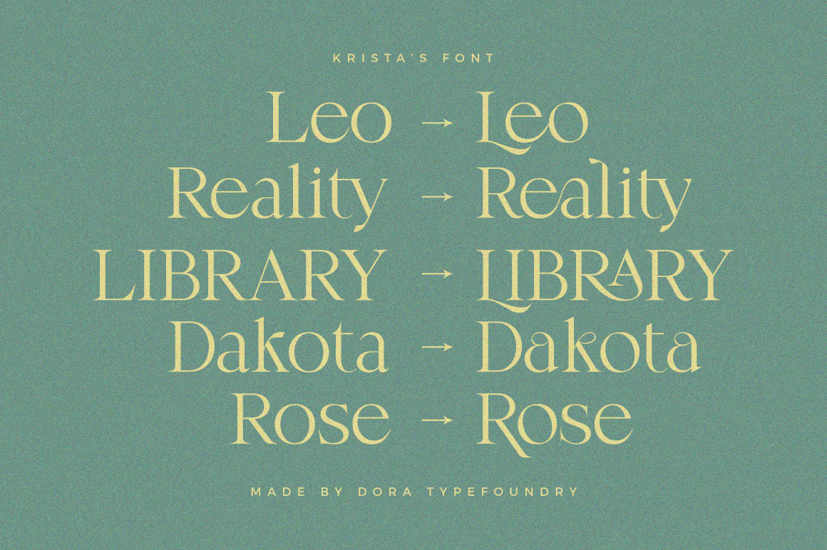 Krista's - Display Serif Krista's - Display Serif