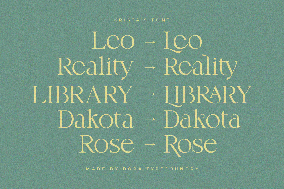 Krista&#039;s - Display Serif