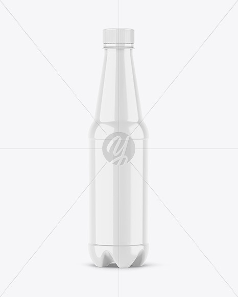 Glossy Plastic Drink Bottle Mockup