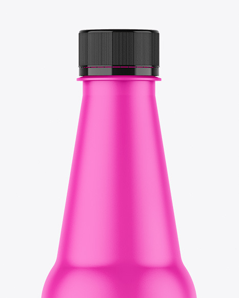 Matte Plastic Drink Bottle Mockup