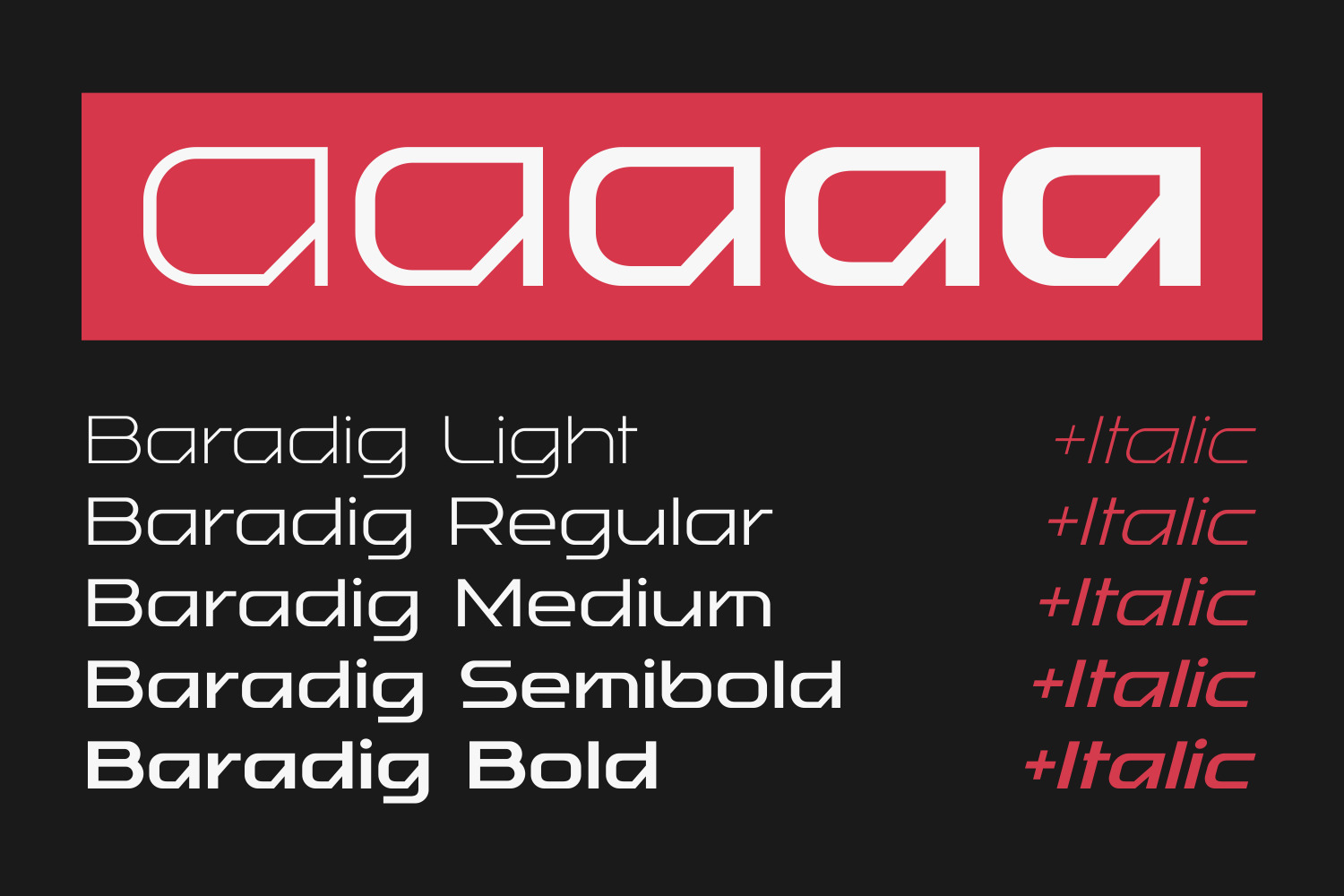 Baradig - Versatile Grotesque Fonts Family