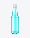 Clear Plastic Bottle with Color Liquid Mockup