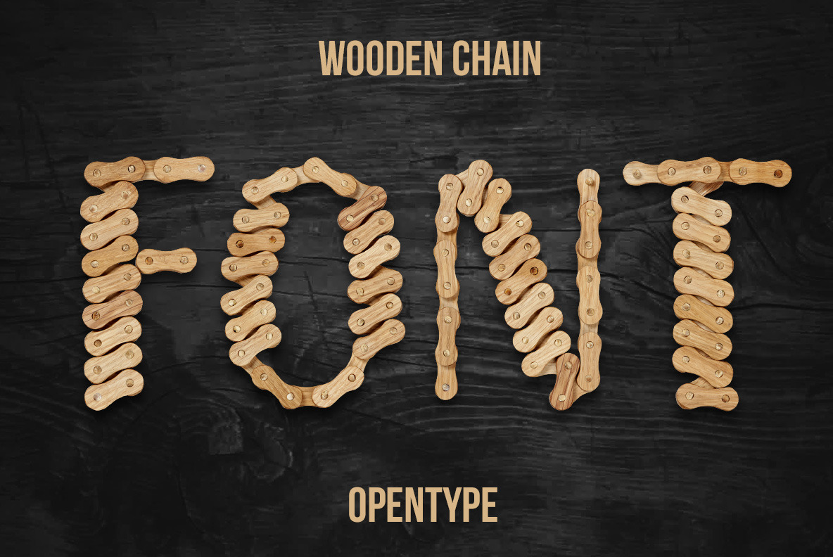 Wooden Chain Font Wooden Chain Font