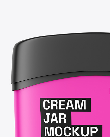 Matte Cosmetic Jar Mockup