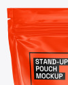 Glossy Stand Up Pouch Mockup