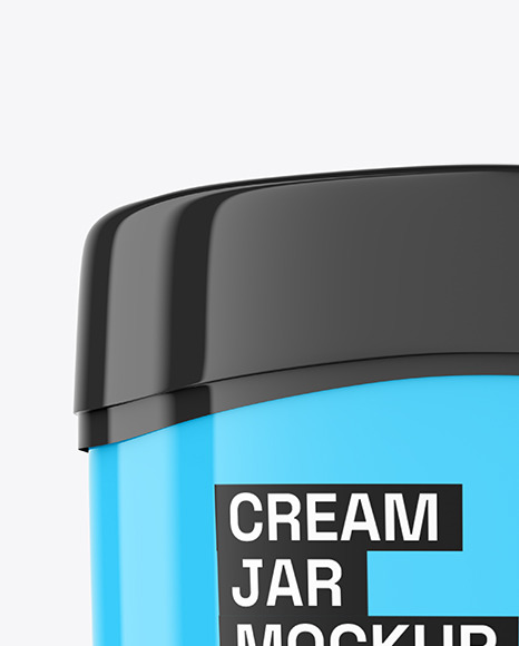 Glossy Cosmetic Jar Mockup