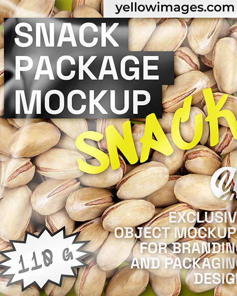 Plastic Bag with Pistachios Mockup