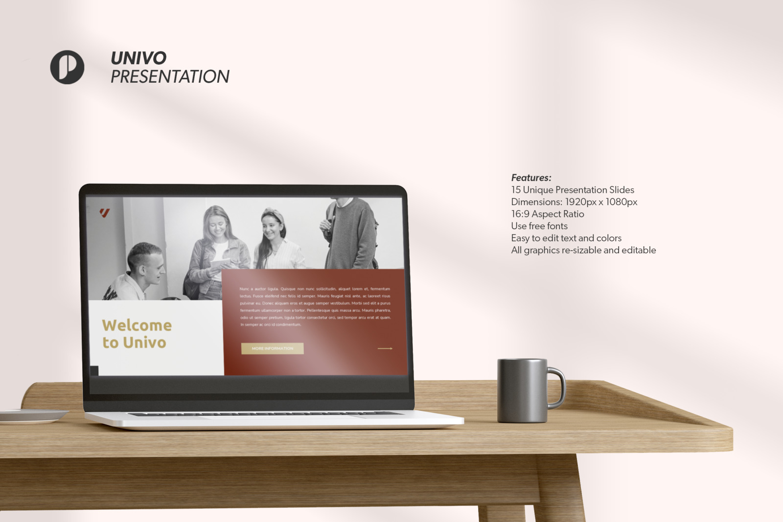 Univo – classy red simple modern university profile presentation