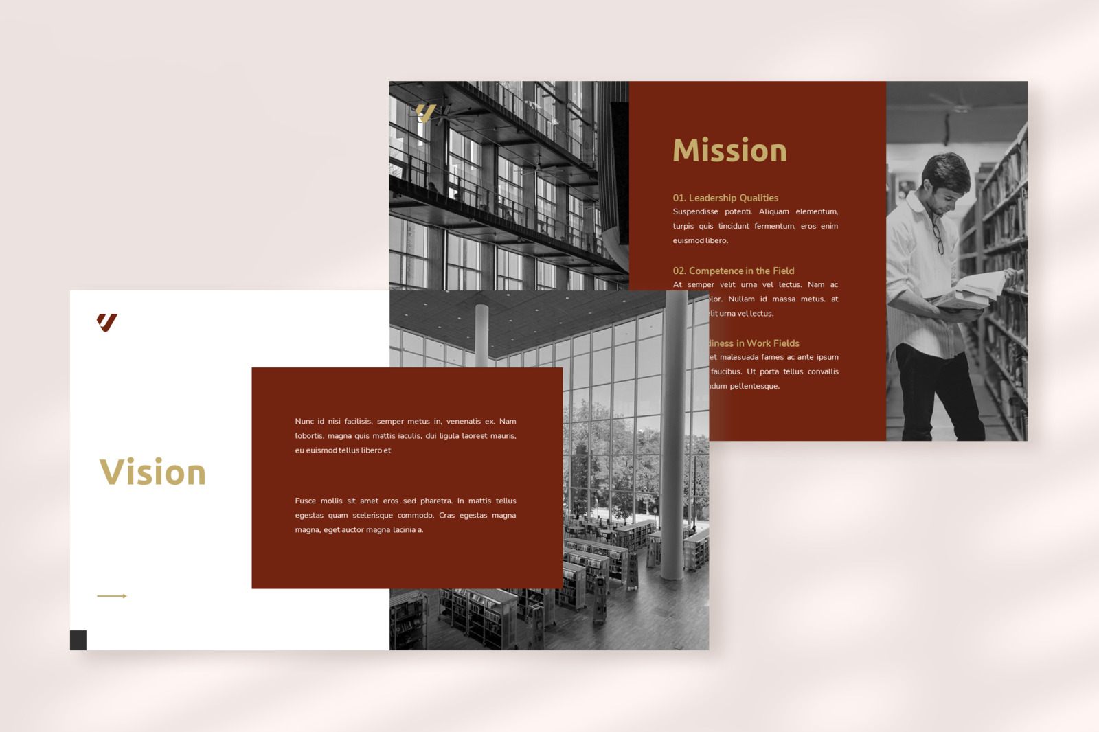 Univo – classy red simple modern university profile presentation