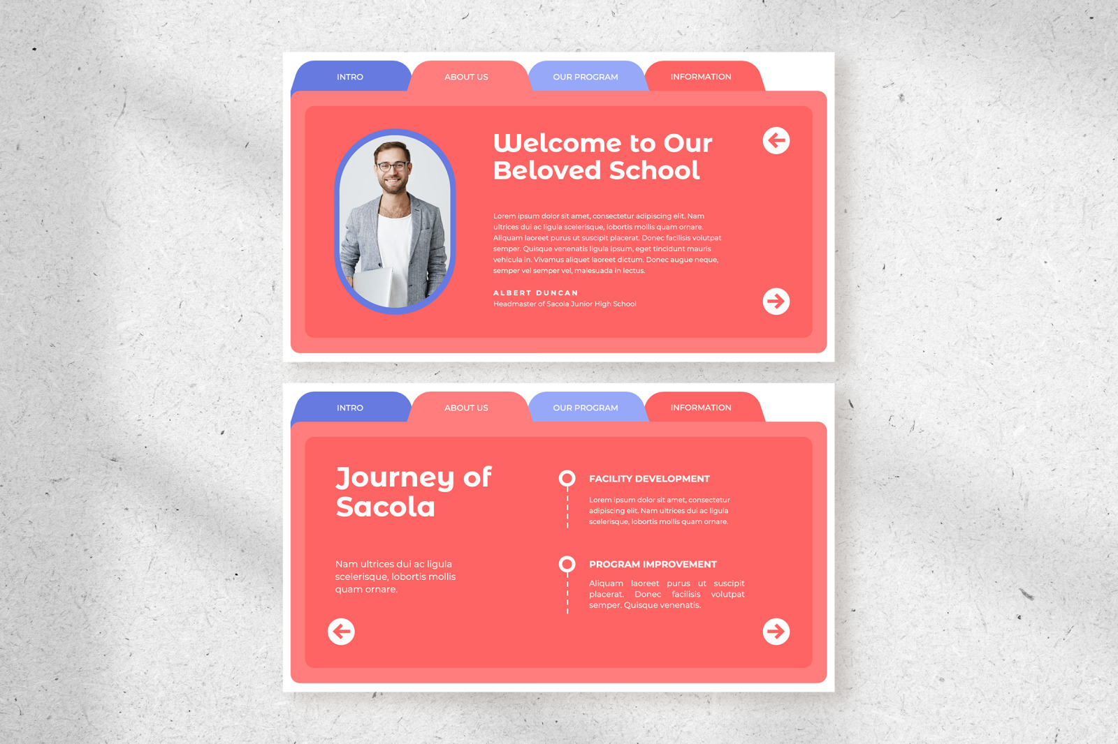 Sacola – blue salmon fun bold school profile presentation Sacola – blue salmon fun bold school profile presentation