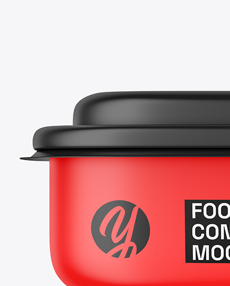 Matte Paper Food Container Mockup