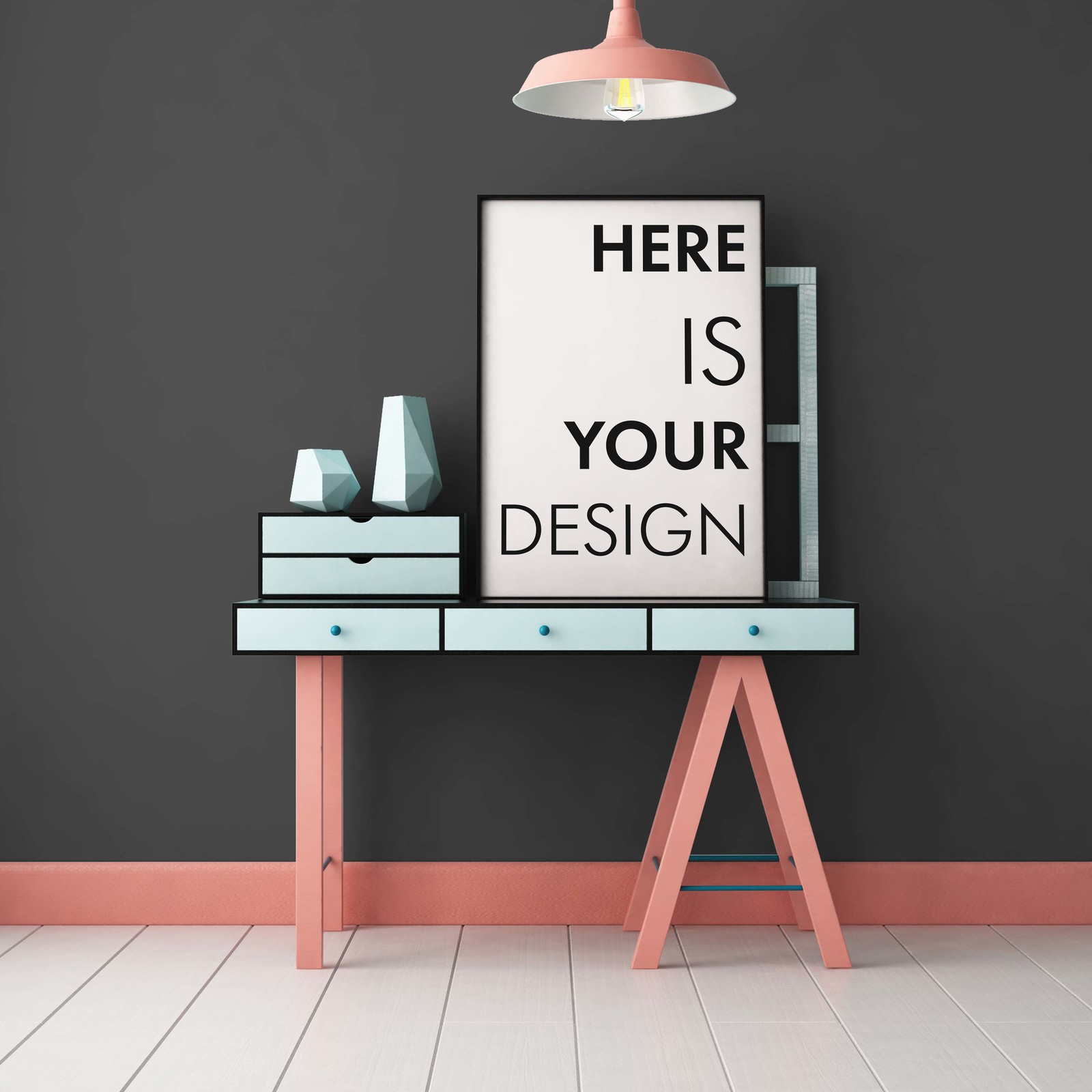 8 mockups posters in color interior