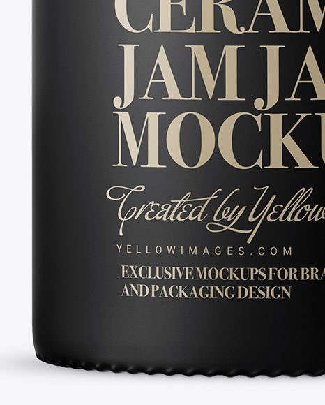 Matte Ceramic Jam Jar Mockup