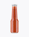 Clear Glass Tomato Ketchup Bottle Mockup