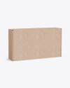 Kraft Carton Box Mockup - Half Side View (eye-level shot)