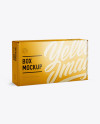 Metallic Carton Box Mockup - Half Side View (eye-level shot)