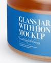 250ml Clear Glass Jar with Honey Mockup (High-Angle Shot)