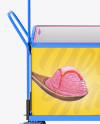 Ice Cream Fridge With Awning Mockup - Front View