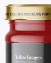 Glossy Sauce Jar Mockup - Front View