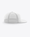 Trucker Cap with Flat Visor Mockup - Side View