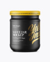 Matte Sauce Jar Mockup - Front View Matte Sauce Jar Mockup - Front View