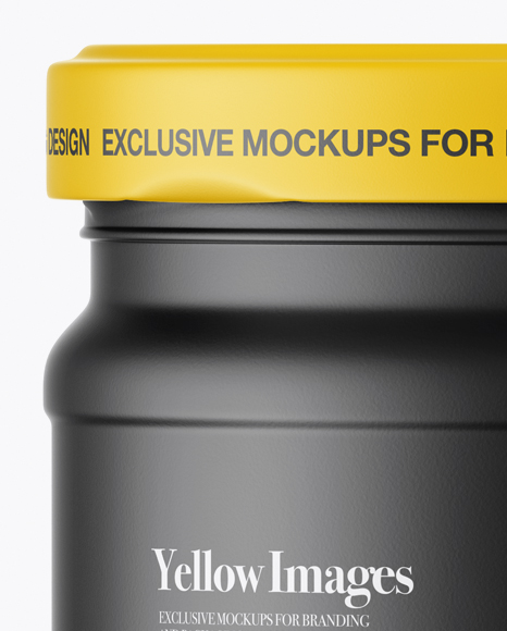 Matte Sauce Jar Mockup - Front View Matte Sauce Jar Mockup - Front View