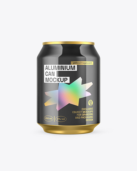 250ml Classic Can With Glossy Finish Mockup